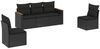 vidaXL 5-tlg. Garten-Sofagarnitur mit Kissen Schwarz Poly Rattan 3258247 Bild 2
