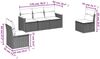 vidaXL 5-tlg. Garten-Sofagarnitur mit Kissen Schwarz Poly Rattan 3258247 Bild 3