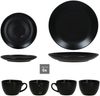 18tlg Kaffeeservice Panther schwarz Steingut 6 Personen Bild 5