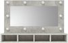 vidaXL Spiegelschrank mit LED Betongrau 90x31,5x62 cm 808895 Bild 4