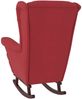 vidaXL Schaukelstuhl Ohrensessel Weinrot Samt und Massivholz 329368 Bild 5