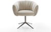 Drehstuhl Jada-Flex Webstoff Soft Beige Fußkreuz Graphit 360° drehbar Wippfunktion Taschenfederkern Bild 2