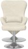 vidaXL Eierstuhl mit Fußhocker Creme Samt 42002753 Bild 4