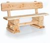 Mega-Holz Gartenbank Holzbank " Rustikal " - Holz aus heimischer Lärche 120-200 cm lang, 120cm Lang 2-Sitzer Bank aus massiven Lärchenholz Bild 2