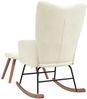 vidaXL Schaukelstuhl mit Hocker Cremeweiß Samt 328159 Bild 5