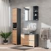 Badschrank J-Shape Grau 30 x 190 cm Vicco Bild 4