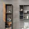 Badschrank J-Shape Grau 30 x 190 cm Vicco Bild 5