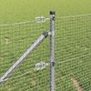 vidaXL Schweißdrahtzaun mit Spikes Stahl Silber Netz 3351994 Bild 5
