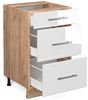 Küchenunterschrank Fame-Line Weiß Hochglanz 50 cm ohne Arbeitsplatte Vicco Bild 4
