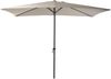 Sonnenschirm LOTA 250x145cm 6 Streben Anthrazit Polyester | Gartenschirm Balkonschirm UV-Schutz Bild 2
