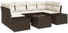 vidaXL Gartensofa-set mit Kissen 8 pcs Braun und Creme Poly-Rattan 3355627 Bild 2