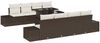 vidaXL Gartensofa-set mit Kissen 9 pcs Braun und Creme Poly-Rattan 3349144 Bild 2