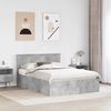 vidaXL Bettrahmen mit Kopfteil Beton Grau 150 x 200 cm Holzwerkstoff 3408658 Bild 3