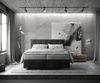 Boxspringbett Dream-Fine 160x200 cm Mikrofaser Anthrazit Vintage mit TFK Matratze und Visco Topper Bild 2
