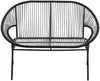 Vente-unique - ALIOS Gartensitzgruppe Harz Schwarz - B 78 cm x H 80 cm x L 115 cm Bild 3