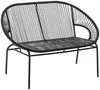Vente-unique - ALIOS Gartensitzgruppe Harz Schwarz - B 78 cm x H 80 cm x L 115 cm Bild 2