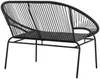 Vente-unique - ALIOS Gartensitzgruppe Harz Schwarz - B 78 cm x H 80 cm x L 115 cm Bild 5