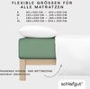 Schlafgut 'Casual' Spannbettlaken, für Matratzen bis 25 cm Höhe, 100% Bio-Baumwolle, Green Mid, XL 180x200 cm - 200x200 cm Bild 3