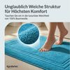 Komfortec Badvorleger Set 2 Teilig, Frottee Duschvorleger, Waschbar Duschmatte & Badteppich, 600 g/m² &100% Baumwolle, Saugfähig & Schnelltrocknend, 50x70 cm, Türkis Bild 2