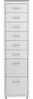 Rollcontainer Kökar mit 8 Schubladen 109x28x41 cm Weiß [en. casa] Bild 4