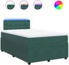 vidaXL Boxspringbett mit Matratze Dunkelgrün 120x190 cm Samt 3290001 Bild 2