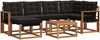 vidaXL Outdoor-Sofagarnitur mit Kissen 7 pcs Natürlich und Schwarz 3368863 Bild 2