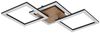 LED Deckenleuchte, Holz dunkelbraun, schwarz, L 66 cm Bild 5