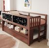 Kinderbett Hausbett 90x200 cm mit ausziehbarem Rollbett und Graffiti-Tafel Bild 3