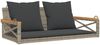 vidaXL Hängebank mit Kissen Grau 109x62x40 cm Poly Rattan 368156 Bild 2