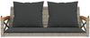vidaXL Hängebank mit Kissen Grau 109x62x40 cm Poly Rattan 368156 Bild 4