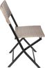 BRUBAKER Campingstuhl Toskana - Polyrattan Klappstuhl wetterfest und robust (Balkonstuhl klappbar, 2 St), Camping Stuhl für Garten Balkon Terrasse - Gartenstuhl - Grau Braun Bild 4