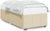 vidaXL Bettgestell ohne Matratze Creme 90x190 cm Stoff 3284802 Bild 2