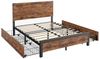 GarveeMore Bettgestell Bettgestell mit Kopfteil,mit Stauraum unter dem Bett und Metallbeinen, 205x150CM/208X200CM großes Bettgestell ohne Boxspring,einfache Montage Bild 2