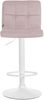 CLP 2er Set Barhocker Peru Samtbezug höhenverstellbar drehbar mit Rückenlehne,weiß rosa Bild 5