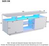 KLAM HOME Lowboard Weißes Lowboard Mit 16-Farbiger LED Beleuchtung (140cm TV Schrank Für Bis Zu 60 Zoll Fernseher), Moderner Aufbewahrungsschrank Mit App-Steuerung Bild 2