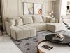 Wohnlandschaft Schlafsofa Sofa TREVISO Stoff Monolith Creme Bild 5