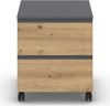 rauch Joel-Extra, Rollcontainer, 2 Schubladen, Farbe Grau metallic/Eiche Artisan, BxHxT 40x45x42cm Bild 2
