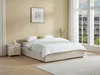 Vente-unique - KARESO Lattenrost und Bettrahmen Samt Beige - B 181 cm x H 30 cm x L 220 cm Bild 2