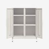 Bisley Fern Middle Sideboard, mit zwei festen Fachböden, aus hochwertigem, nachhaltigem Stahl hergestellt, 16 mm große Design Lüftungslöcher auf allen Türen, moderner und industrieller Flair, mit integrierten Füßen, H 1100 x B 800 x T 400 mm, Farbe ver... Bild 3