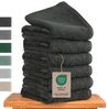 Hausfelder Handtücher Handtücher Set (Anthrazit, 6 Gästehandtücher 50x30cm), (Set, 6-St), Maschinenwaschbar bis 60°C, bügelfrei und trocknergeeignet. Bild 4