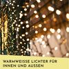 Nordstern LED-Lichterkette WarmWeiß von 24 bis 1.200 LED Weihnachtsdeko für Innen und Außen, Lichternetz mit Stecker 160 LED - 2x1 m für Weihnachtsbaum / Sträucher Bild 3