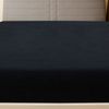 vidaXL Spannbettlaken, Baumwolle Jersey schwarz, 100 x 200 cm Bild 4