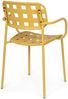 Gartenstuhl Clover 4er-Set aus Metall und Kunstfasergeflecht, modern, ocker, stapelbar mit Armlehne Bild 4