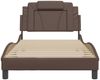 vidaXL Bettgestell "Viana" ohne Matratze Braun 100x200 cm Kunstleder 3208077 Bild 4