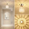 BlingBin Kronleuchter Modern Kristall Deckenleuchte Gold Deckenlampe E27 Fassung, Ø13cm, ohne Leuchtmittel, ohne Glühbirnen, Unterputz-Deckenbeleuchtung für Flur, Schlafzimmer, Wohnzimmer Bild 2