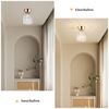 BlingBin Kronleuchter Modern Kristall Deckenleuchte Gold Deckenlampe E27 Fassung, Ø13cm, ohne Leuchtmittel, ohne Glühbirnen, Unterputz-Deckenbeleuchtung für Flur, Schlafzimmer, Wohnzimmer Bild 4