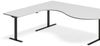 Höhenverstellbarer Tisch DNA lichtgrau 1800x1800 mm links 3-Bein/schwarz Bild 1