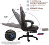 Dowinx Gaming-Stuhl Luxuriöser Chefsessel Ergonomisch aus PU Leder (Packung), Massage-Lendenstütze & Fußstütze, Verstellbarer Bürostuhl 90°-170° Bild 2