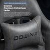 Dowinx Gaming-Stuhl Luxuriöser Chefsessel Ergonomisch aus PU Leder (Packung), Massage-Lendenstütze & Fußstütze, Verstellbarer Bürostuhl 90°-170° Bild 3