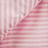 Gestreifte Bettwäsche mit Reißverschluss 240x220 cm, 2x Kissenbezug 80x80 cm Rosa Bild 3